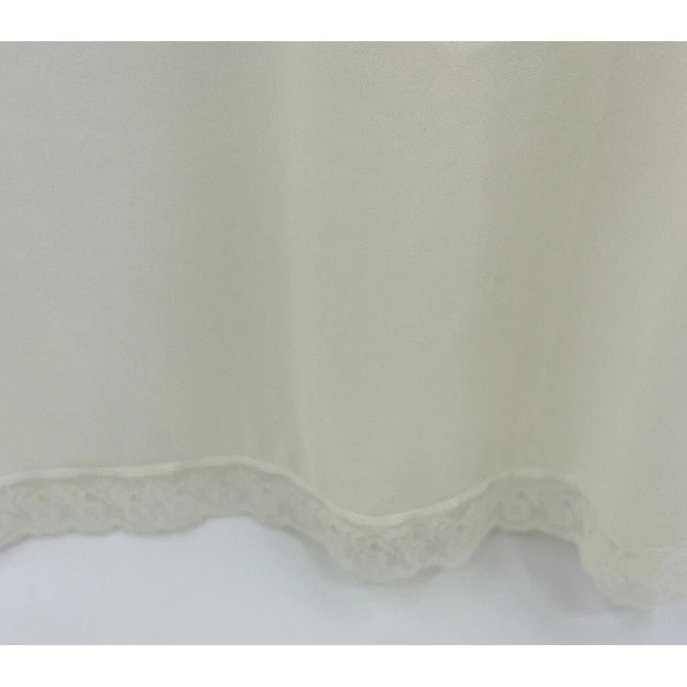 Vintage Vassarette Nylon Crepelon Full Slip Ivory Lace Trim Size A 34